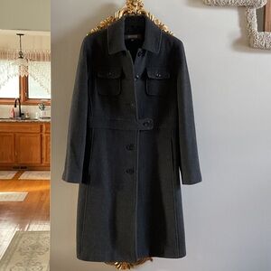 Kenneth Cole Reaction Dark Gray Charcoal Winter Coat Size 10